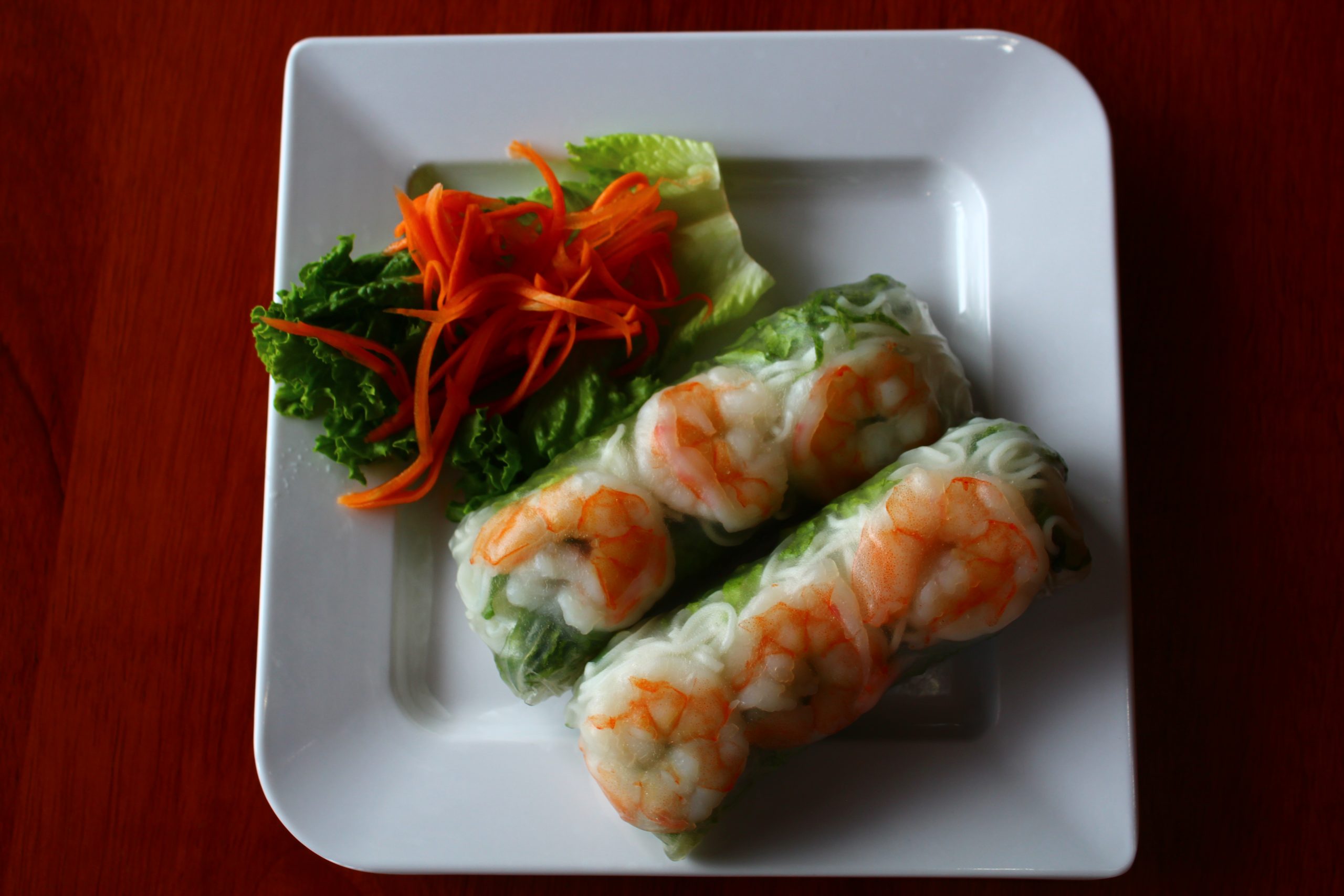 Shrimp Spring Rolls - Fresh rolls with shrimp, veggies & rice noodles at Pho Plus 1, a Vietnamese restaurant in Oklahoma City