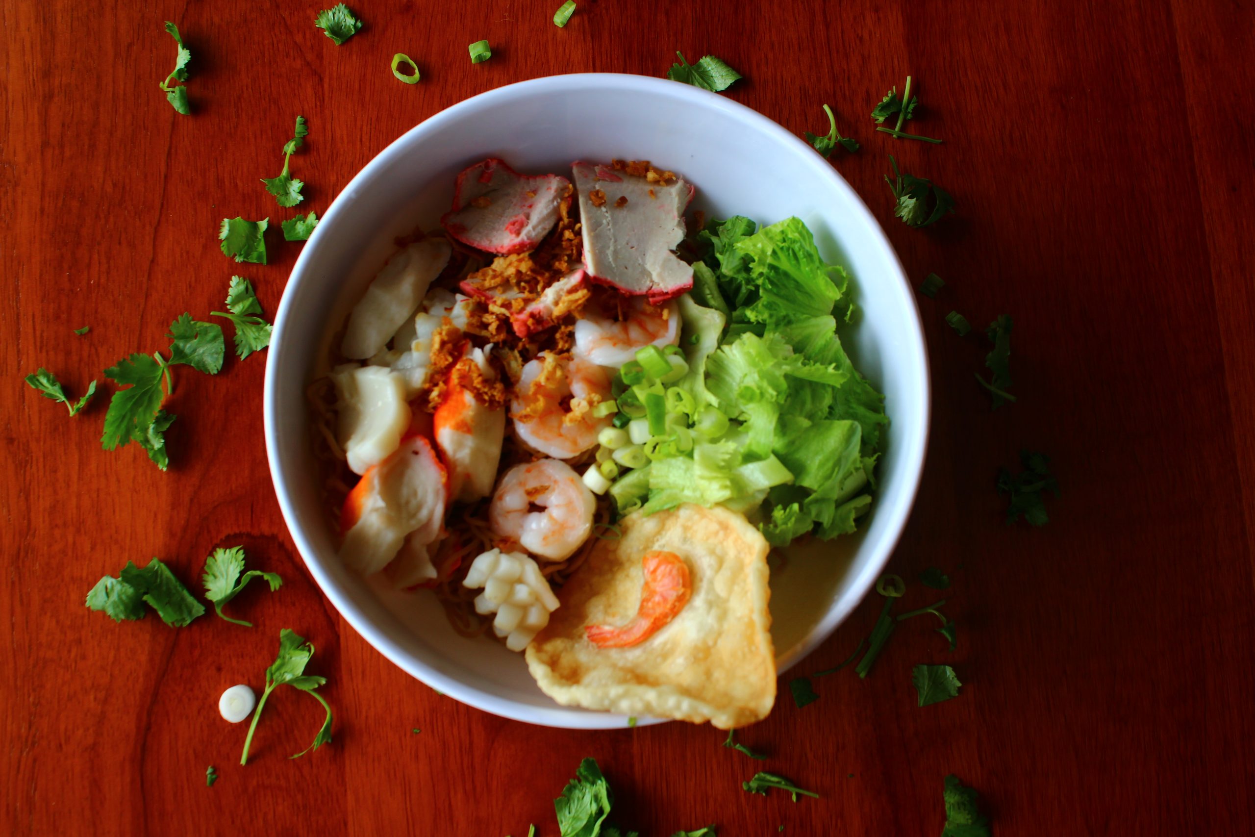 Seafood Noodle Bowl - Noodles with shrimp, crab & fresh veggies at Pho Plus 1, a Vietnamese restaurant in Oklahoma City
