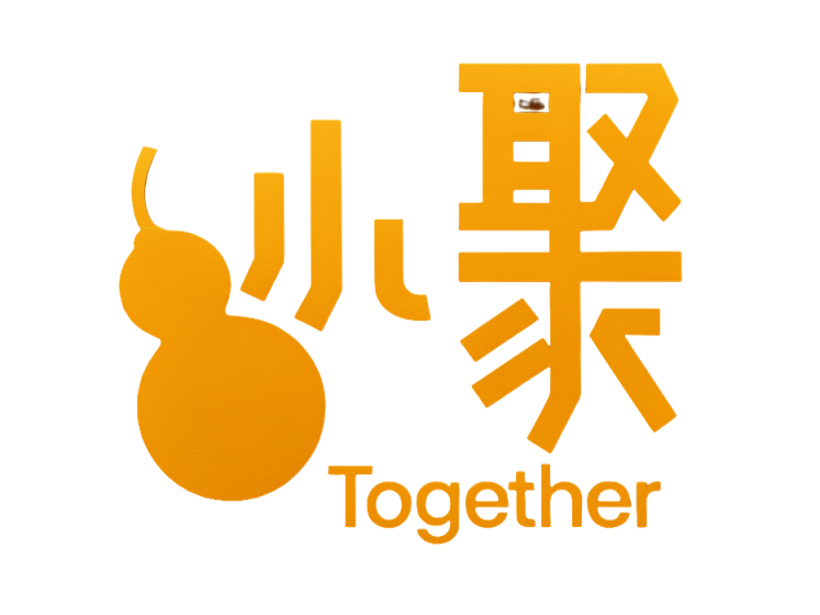 Restaurant logo, combining a gourd with the characters "小聚" (meaning "small gathering")