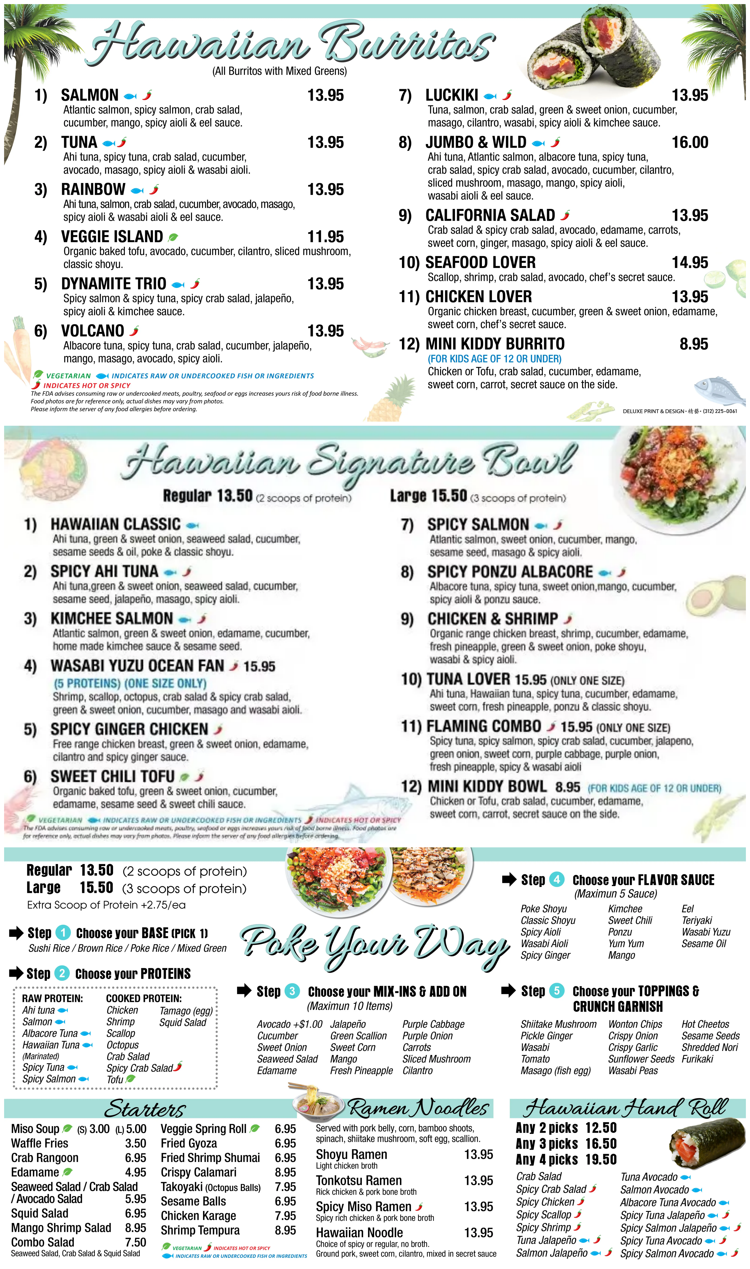 Restaurant menu 1, detailed description provided below