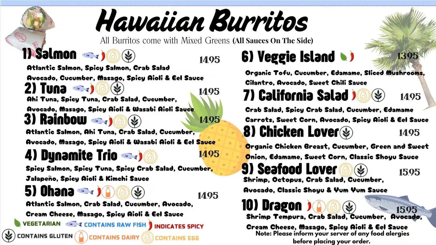 Restaurant menu 1, detailed description provided below