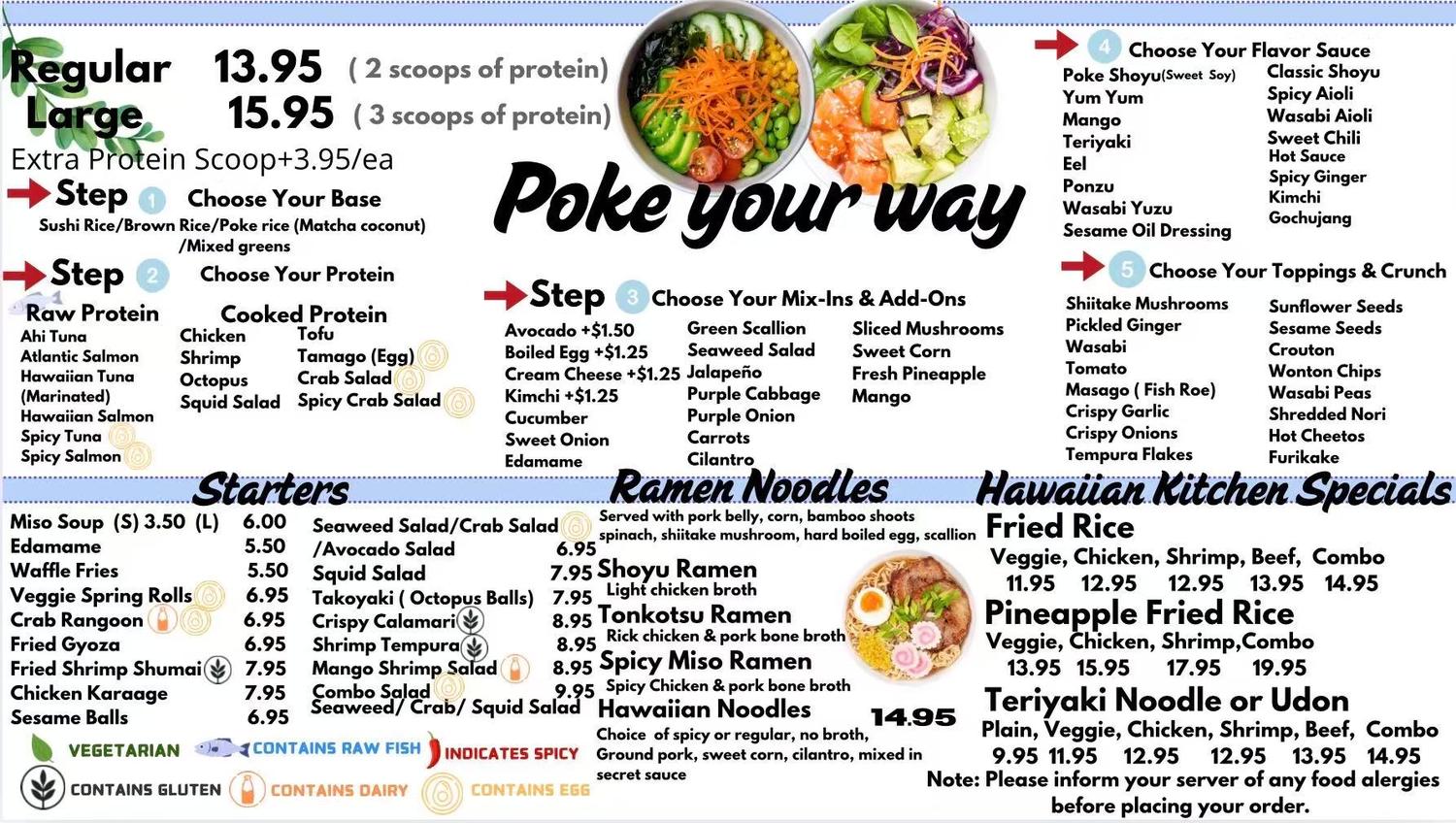 Restaurant menu 2, detailed description provided below