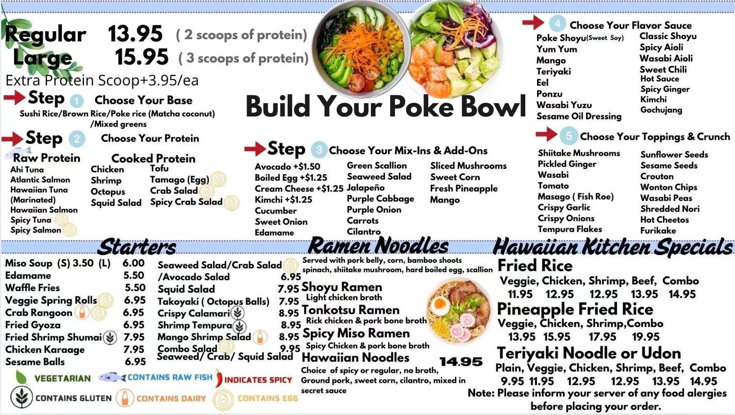 Restaurant menu 2, detailed description provided below