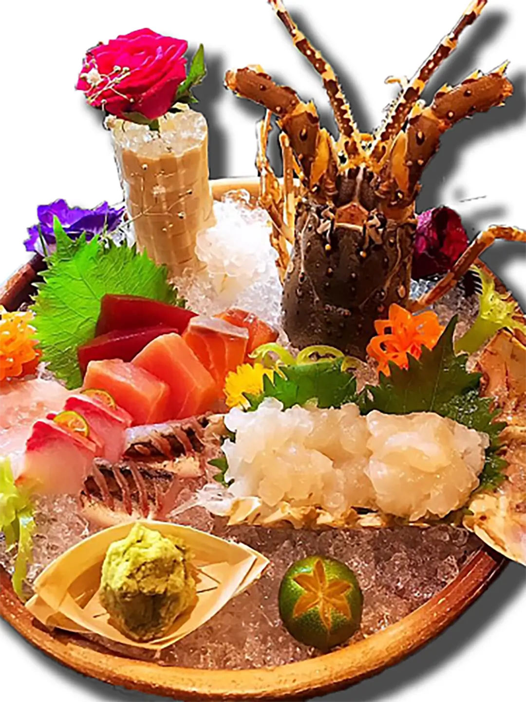 Luxury sashimi platter with whole lobster at Poke Fresh, a Poke bar in Houston