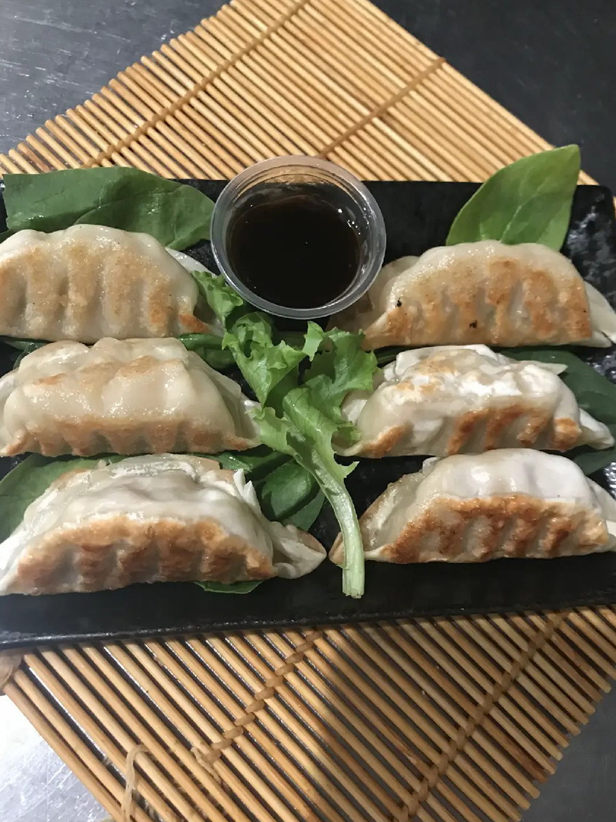 Pan-Fried Dumplings at Poke Kitchen，a Poke Bowl and Sushi Restaurant in San Leandro