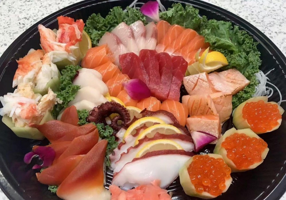 Luxurious platter of premium sashimi and sushi at Poke Zone, a Japanese Restaurant in Edgewater