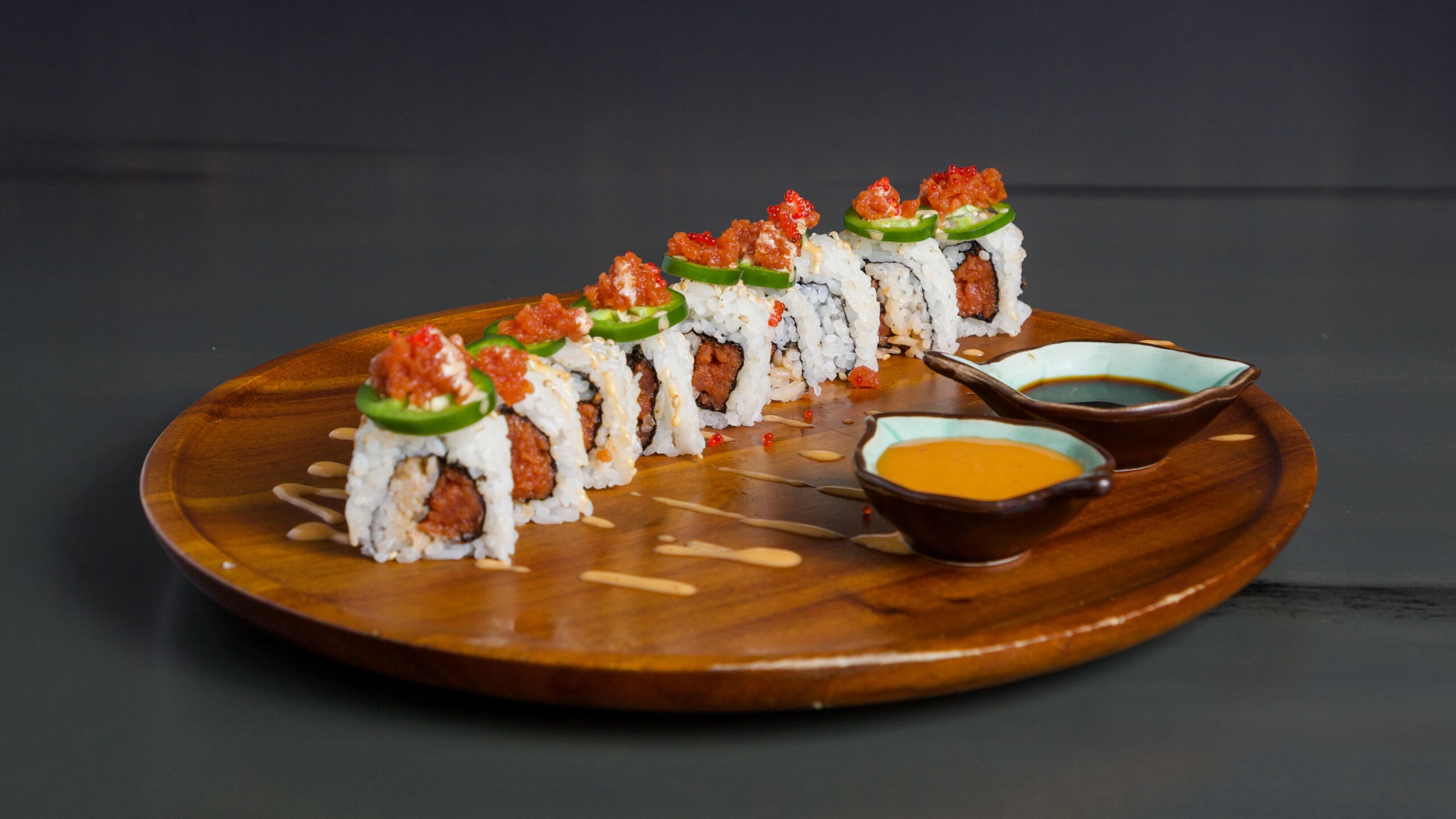 Spicy-Dragon-Roll at Pop Onigiri, a Japanese Restaurant in Bonita Springs