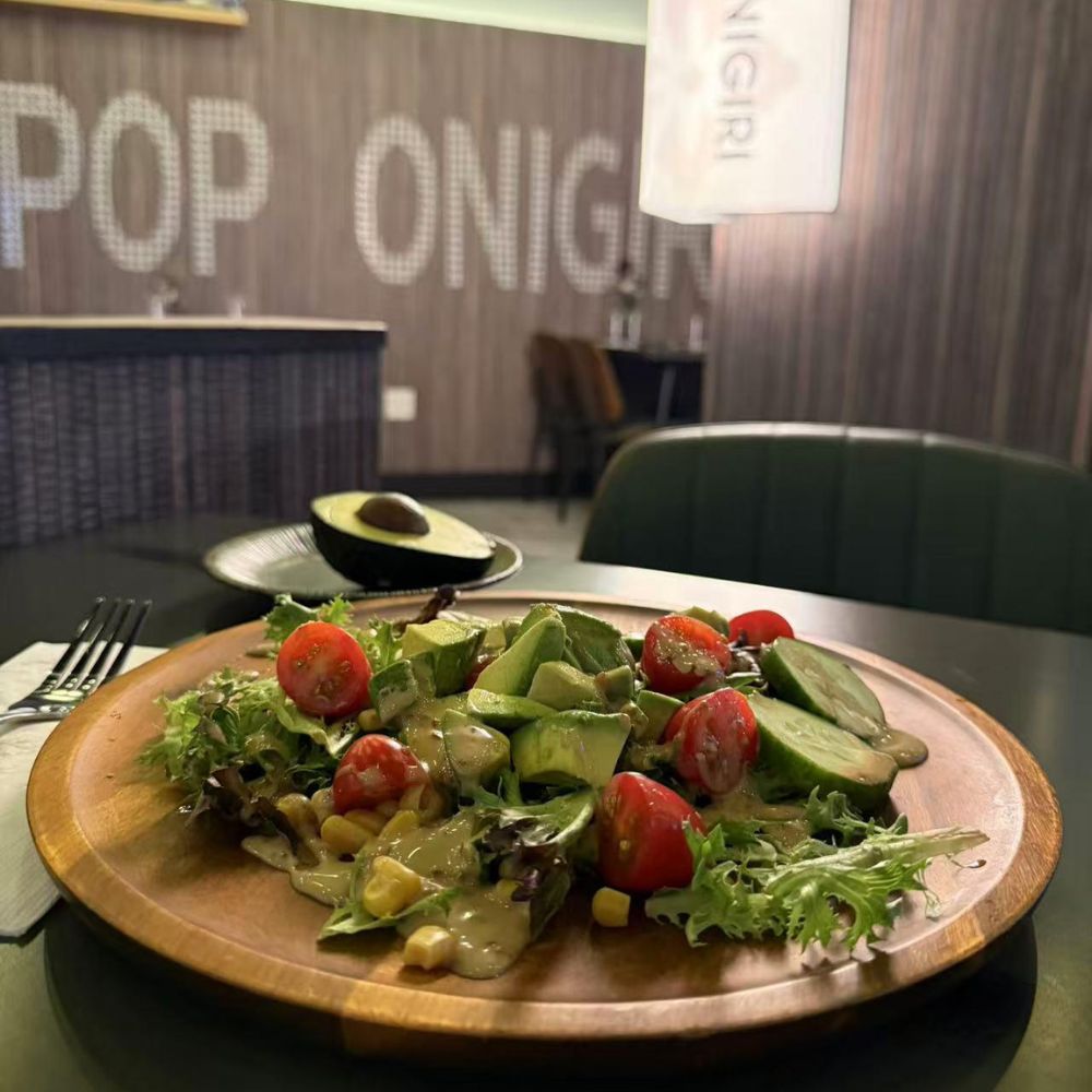 Avocado salad with veggies at Pop Onigiri, a Japanese Restaurant in Bonita Springs