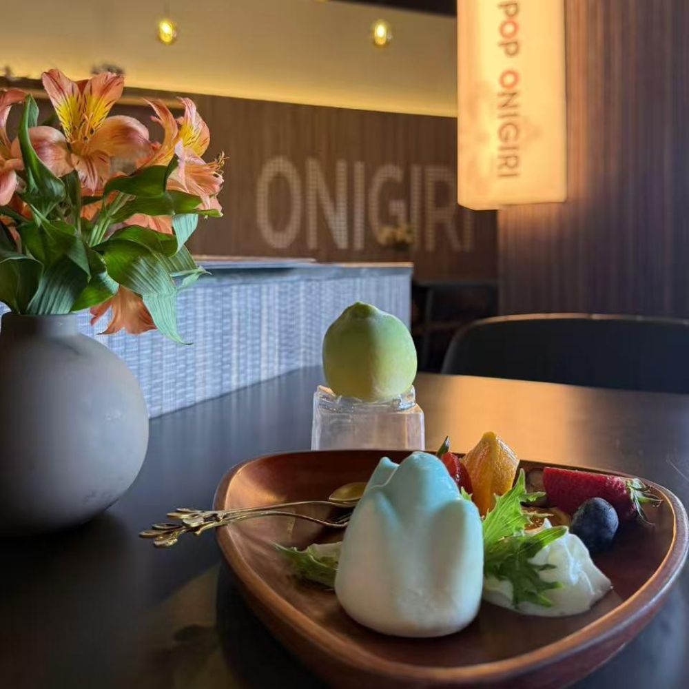 Fruity mochi platter with fresh fruits at Pop Onigiri, a Japanese Restaurant in Bonita Springs