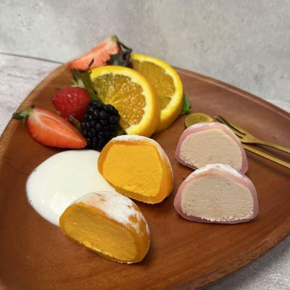 Mochi platter with fresh fruits at Pop Onigiri, a Japanese Restaurant in Bonita Springs