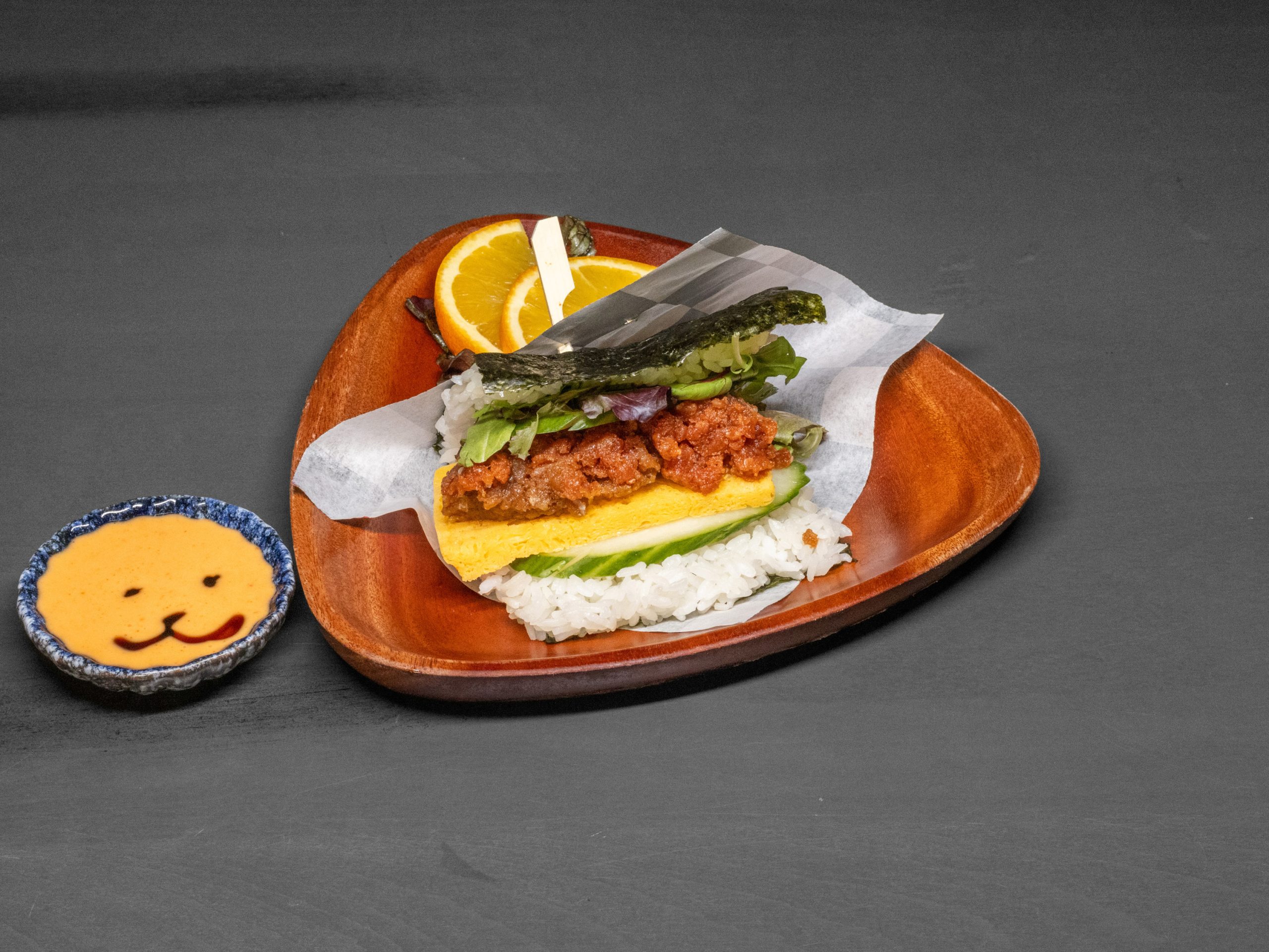 Spicy tuna onigiri with veggies at Pop Onigiri, a Japanese Restaurant in Bonita Springs