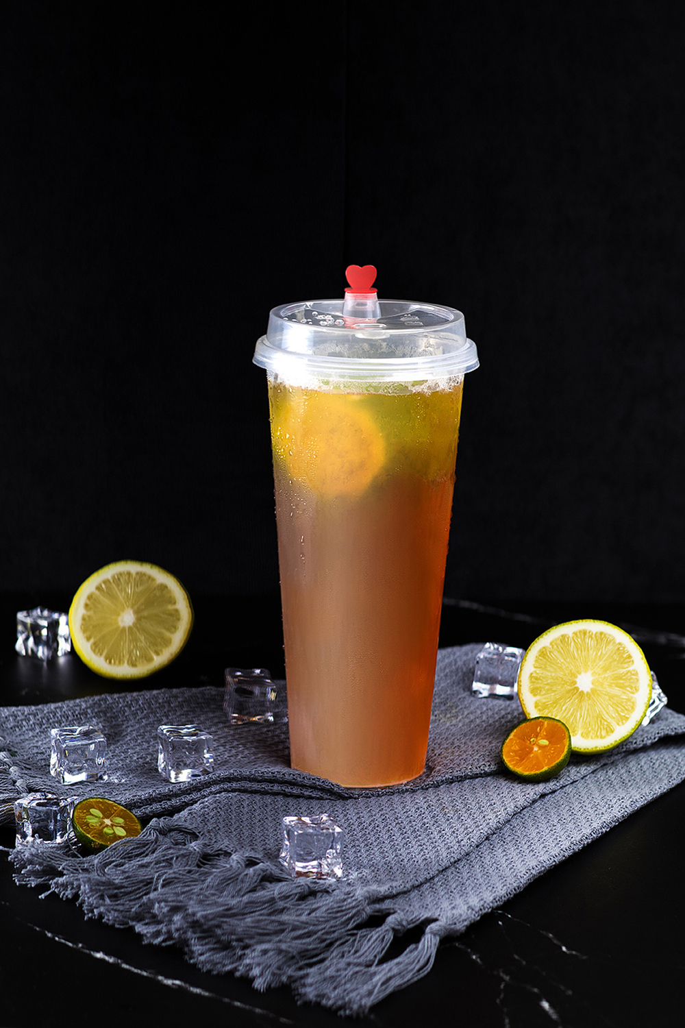 Lemon red tea at Pop Tea Creamery，a Bubble Tea Shop in Philadelphia