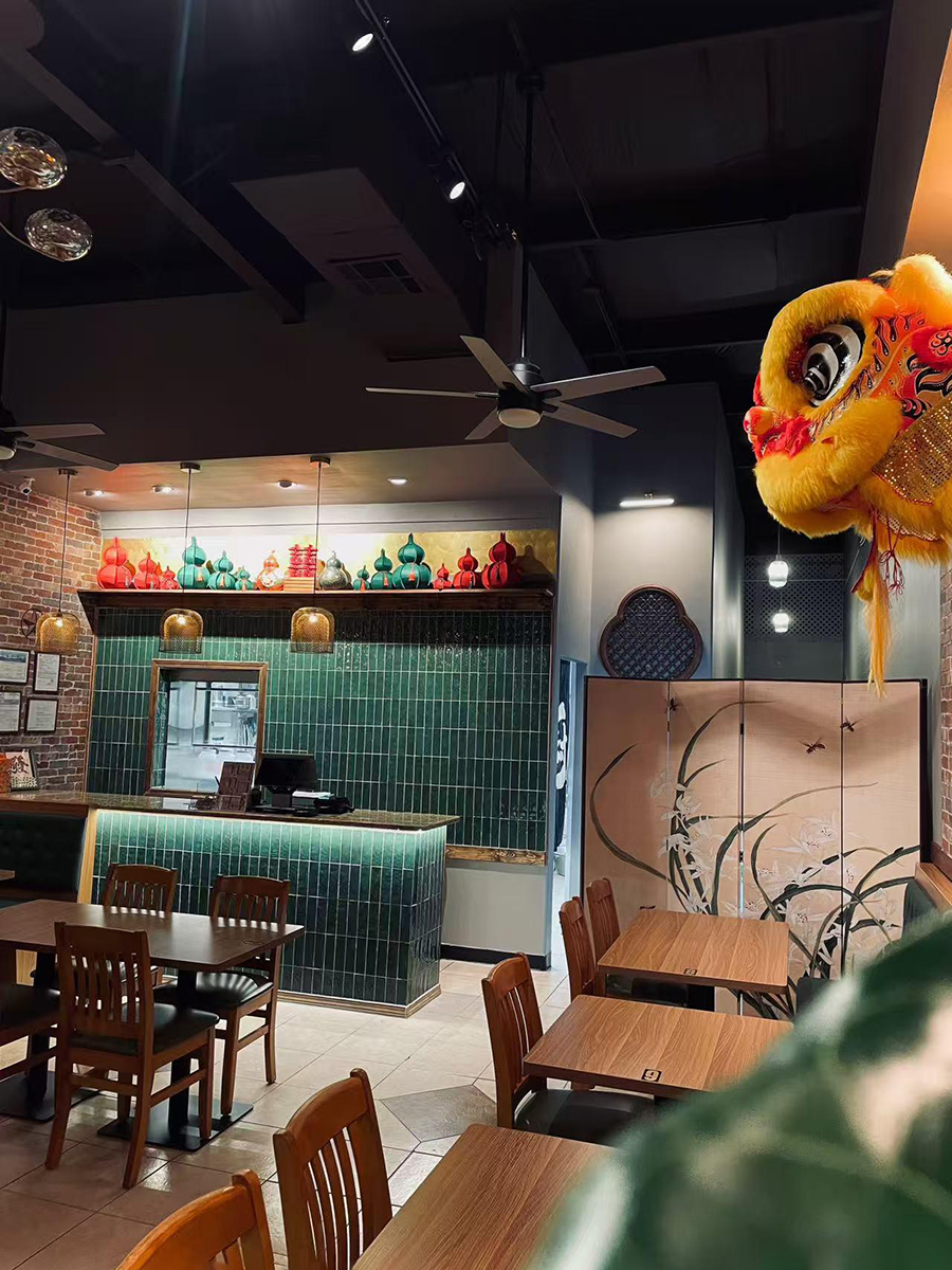 Cozy modern Chinese restaurant interior with traditional decor at Precious, a Chinese Restaurant in Austin