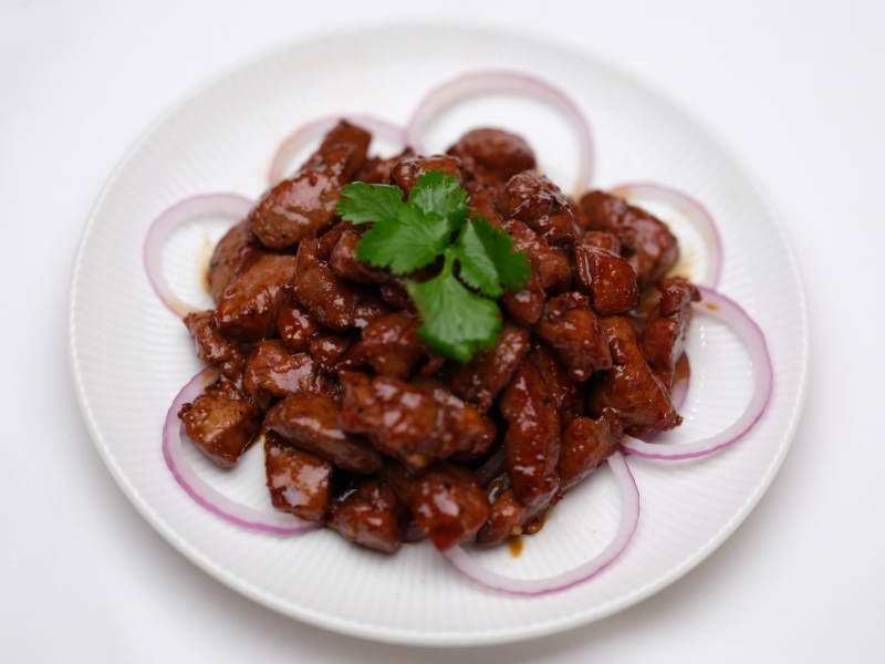 Braised beef cubes with black pepper at Prince Dumpling, a Chinese Restaurant in Rosemead