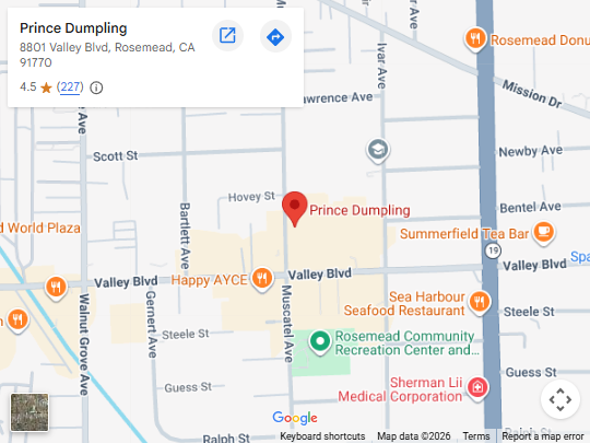 Location, 8801 Valley Blvd, Rosemead, CA 91770