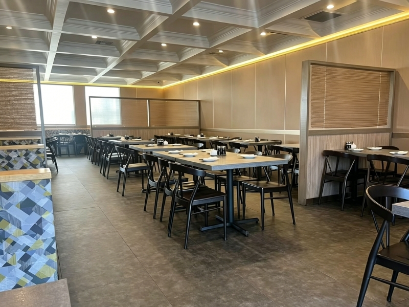 Spacious dining area with neat tables at Prince Dumpling, a Chinese Restaurant in Rosemead