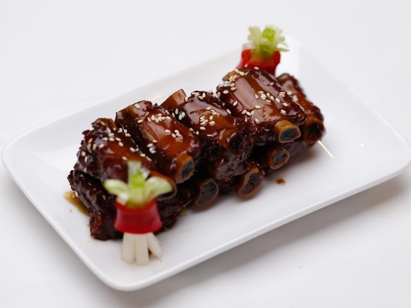 Sweet‑sour ribs with sesame seeds at Prince Dumpling, a Chinese Restaurant in Rosemead
