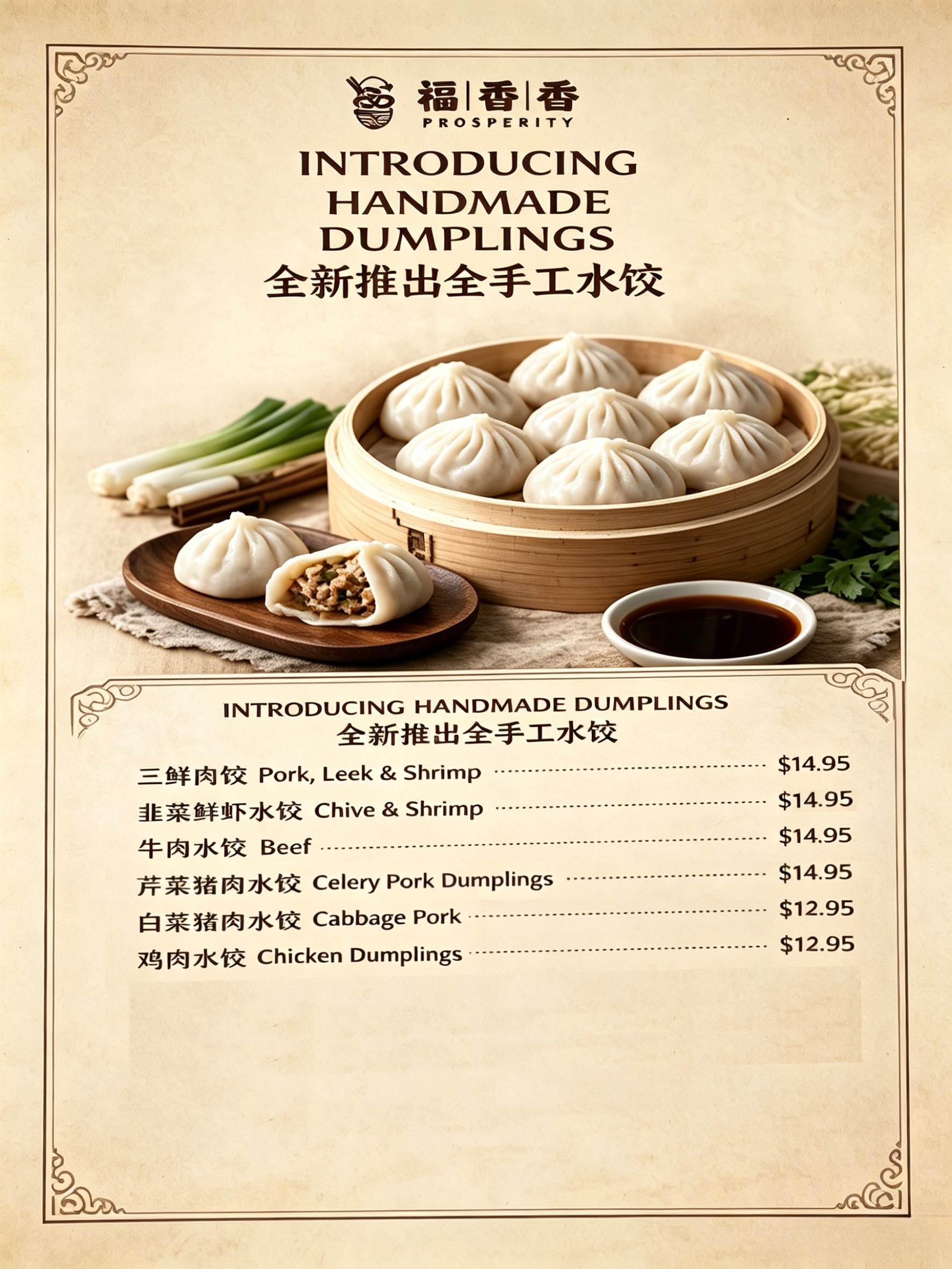 Dumpling Menu