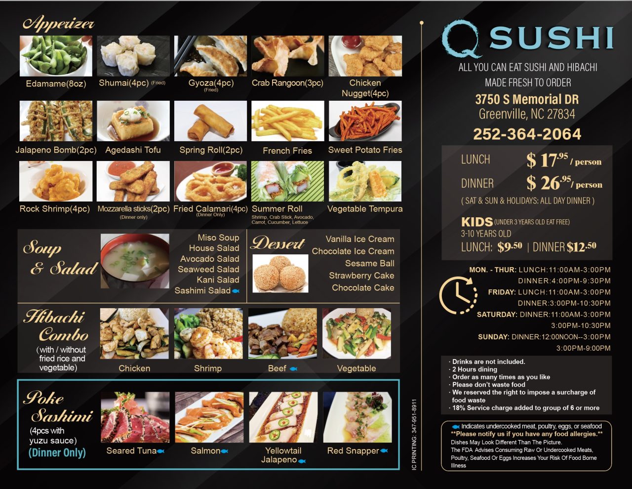 Q Sushi Japanese Restaurant Online Order Greenville NC