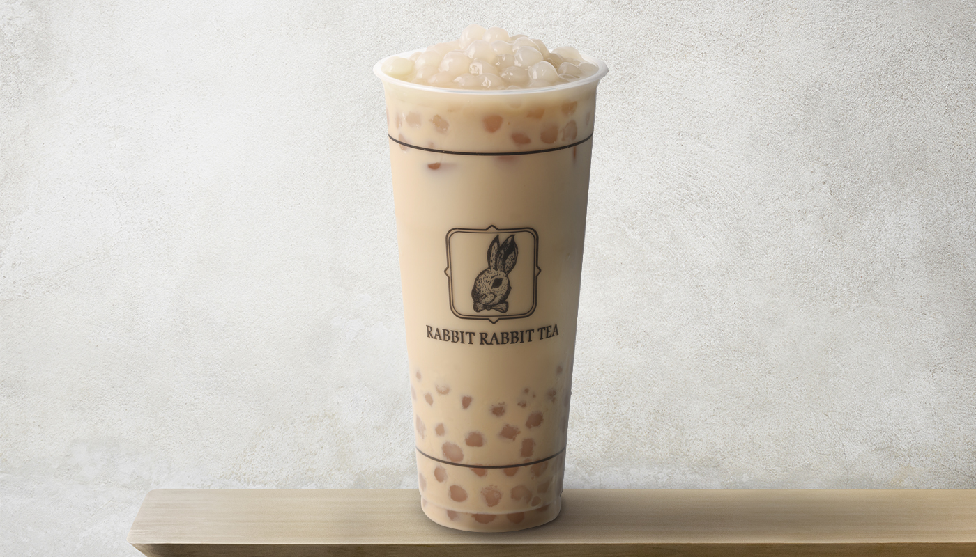 Milk tea with tapioca pearls at Rabbit Rabbit Tea Seattle, a Bubble Tea Store in Seattle