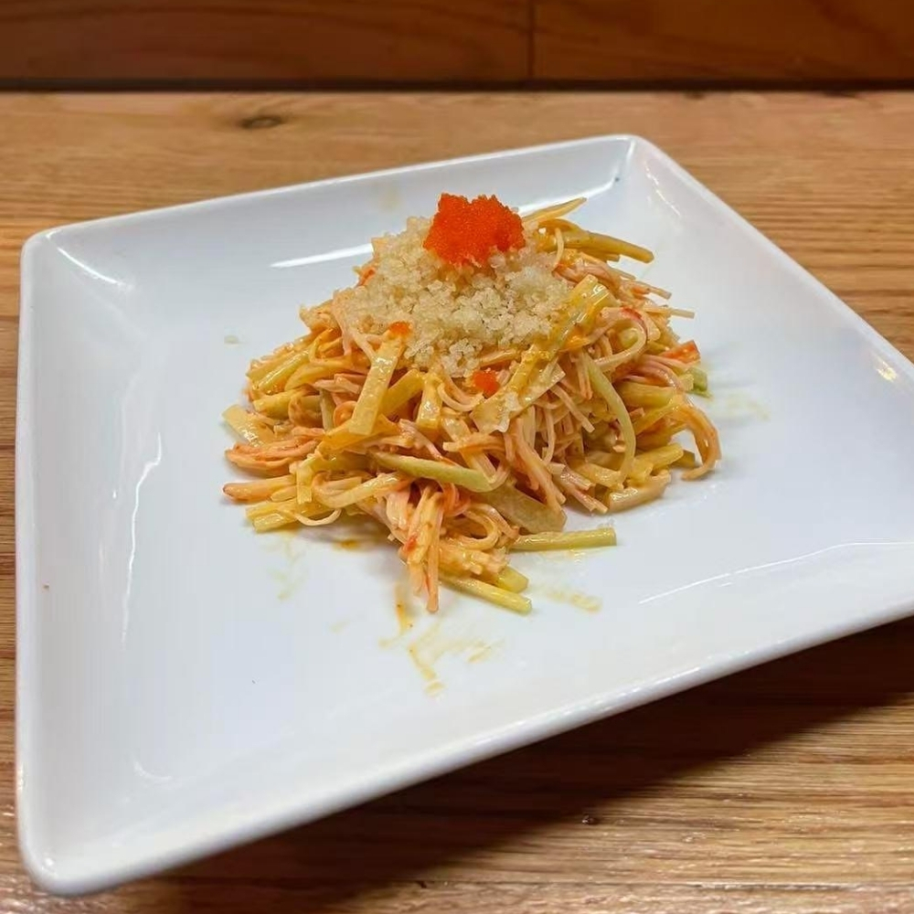 Spicy shredded salad with roe at Raku Sushi, a Japanese Restaurant in Easton