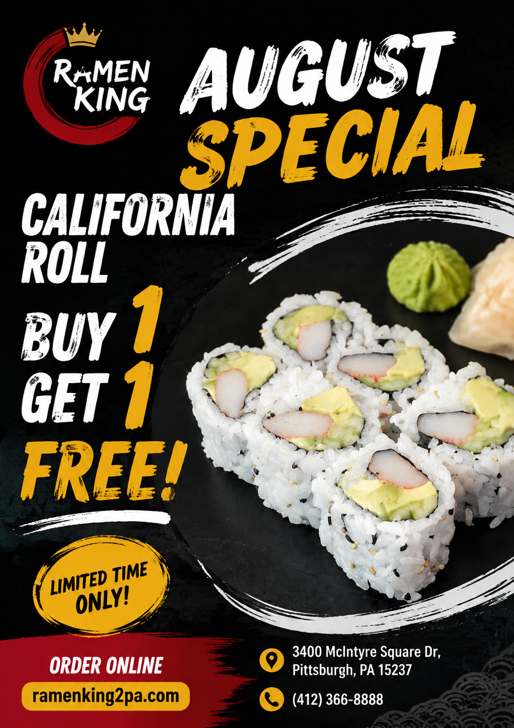 Crab N Go seafood platter promo - 10% off online orders $45+ at Liverpool, NY location.