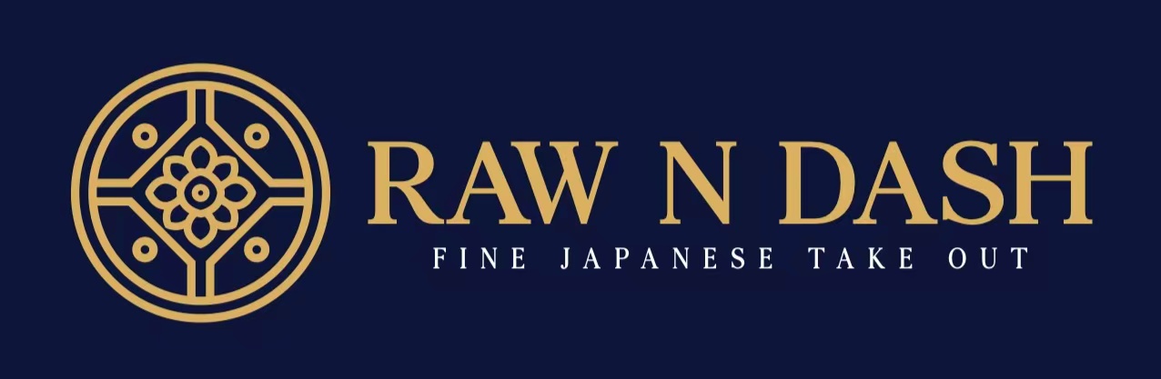 Restaurant logo, using the restaurant name Raw N Dash as the emblem