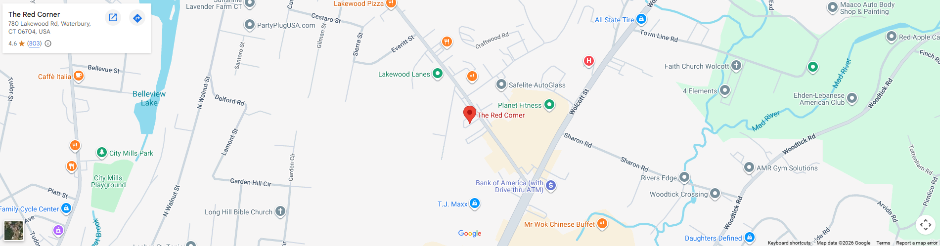Location, 780 Lakewood Rd, Waterbury, CT 06704