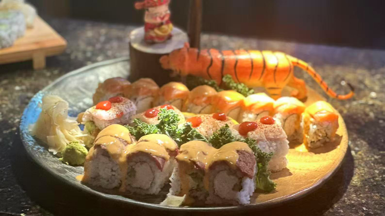 Tiger Roll Platter at Redfish Asian Bistro Asian Restaurant in Arlington