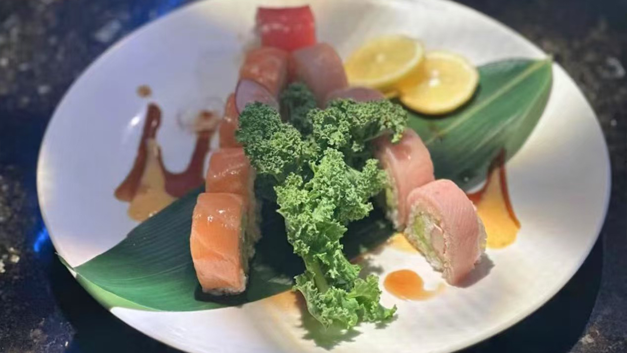 Salmon Roll Platter at Redfish Asian Bistro Asian Restaurant in Arlington