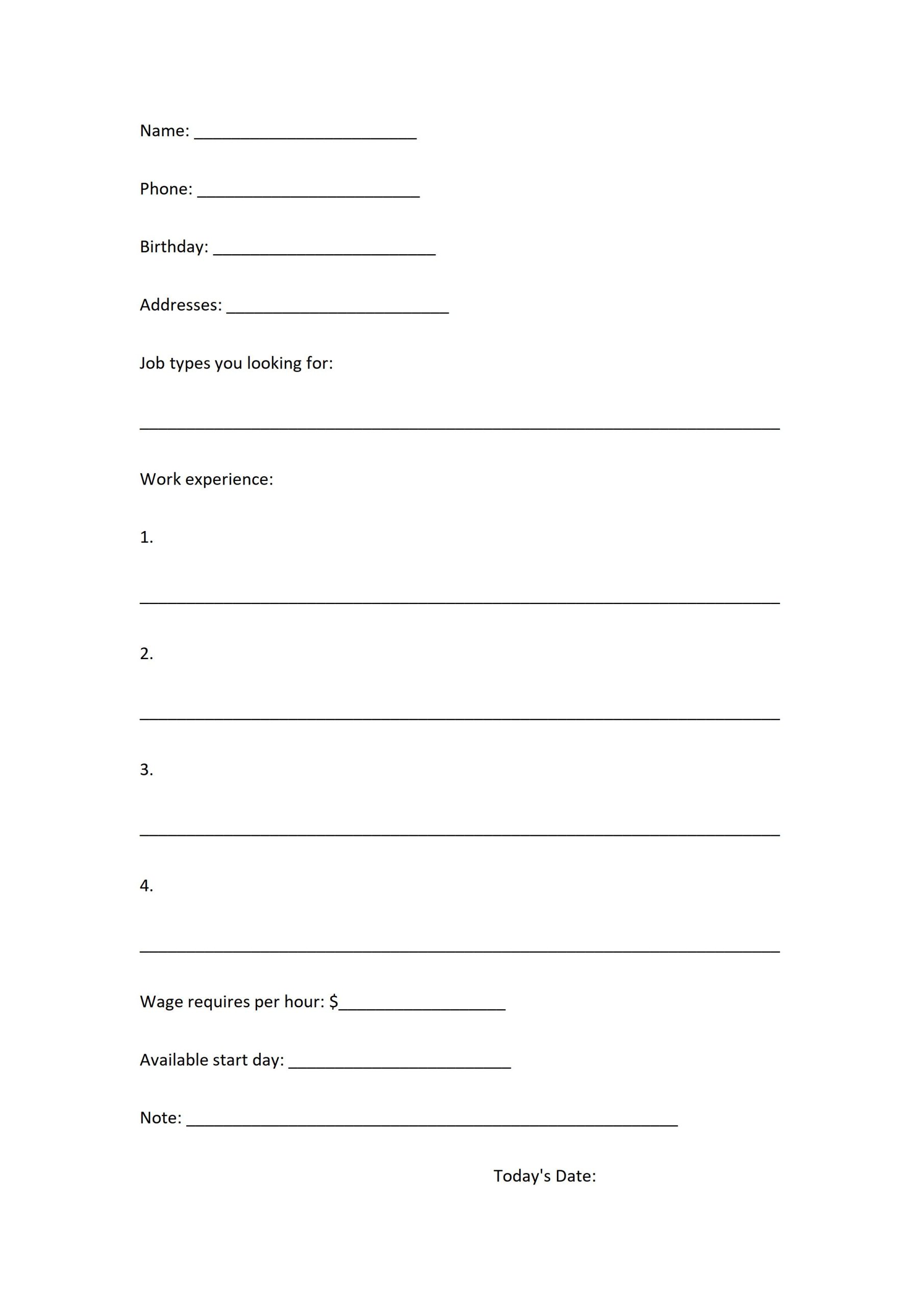 Recruitment Form