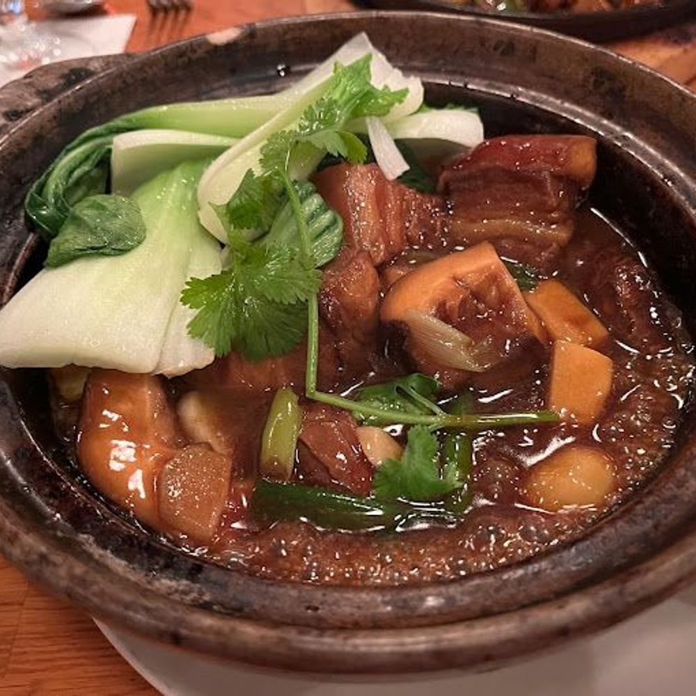 Braised Pork Belly in Clay Pot at Rice Bistro, Asian Restaurant in Port Orange