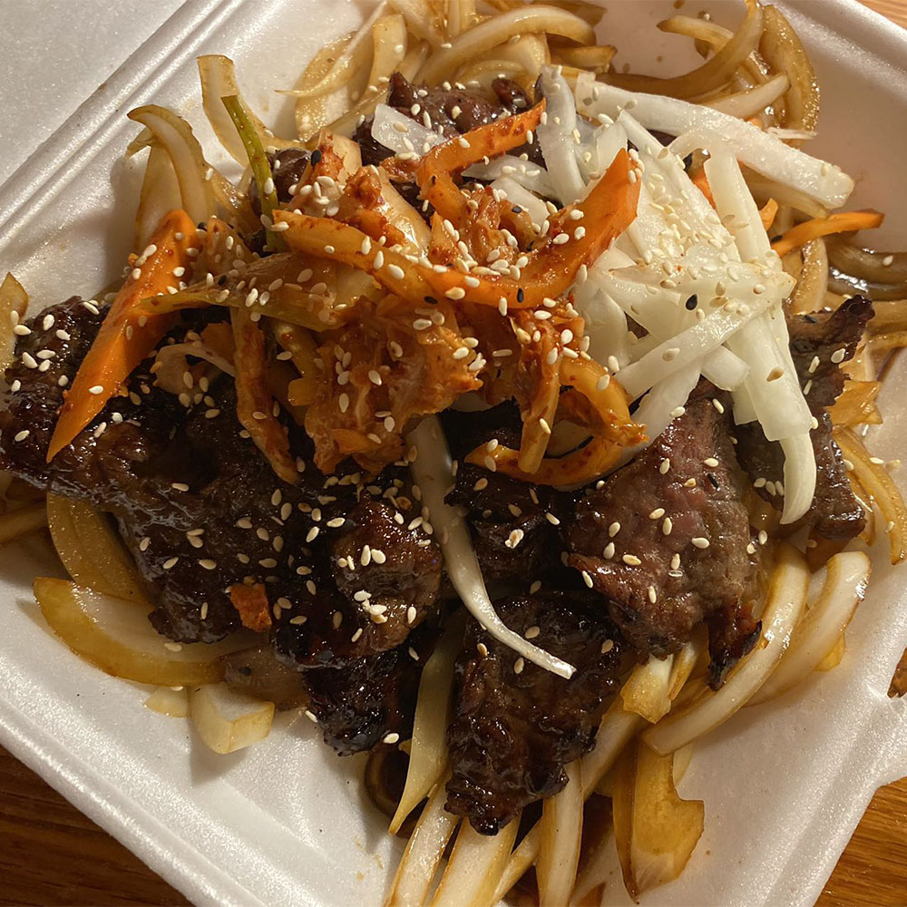 Korean BBQ Beef with Kimchi at Rice Bistro, Asian Restaurant in Port Orange