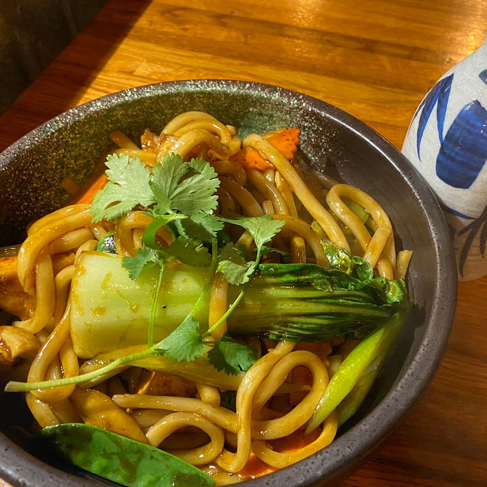 Stir-fried Eggplant and Shiitake Mushrooms at Rice Bistro, Asian Restaurant in Port Orange