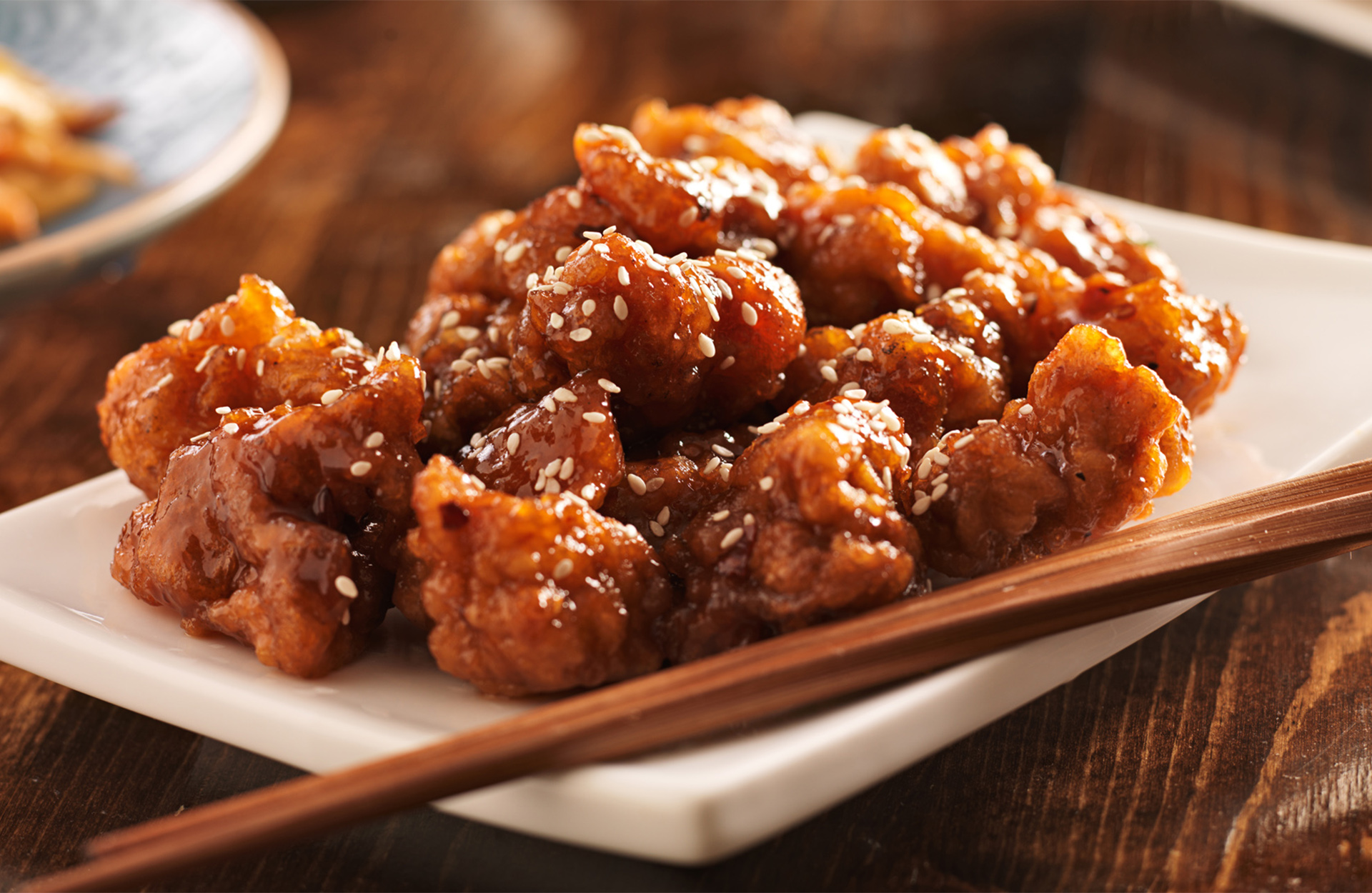 Sesame Chicken at Rice Supper Club, Asian Restaurant in Denver