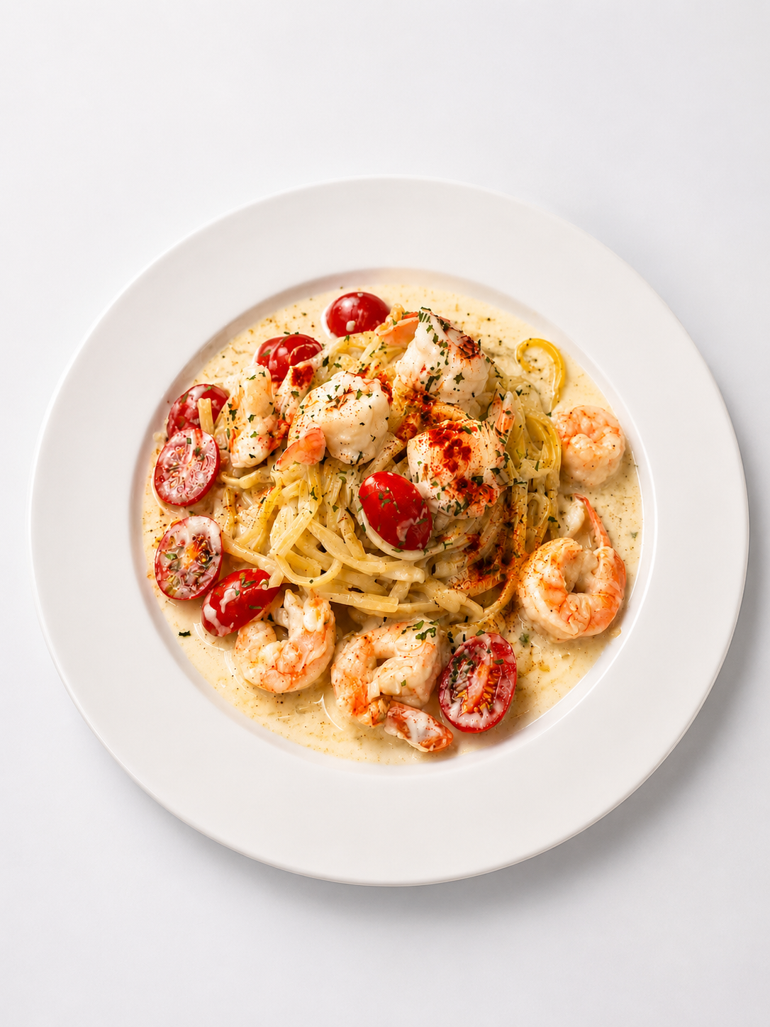 Creamy Seafood Pasta at Rig Shack Restaurant, Asian Seafood Restaurant in Odessa