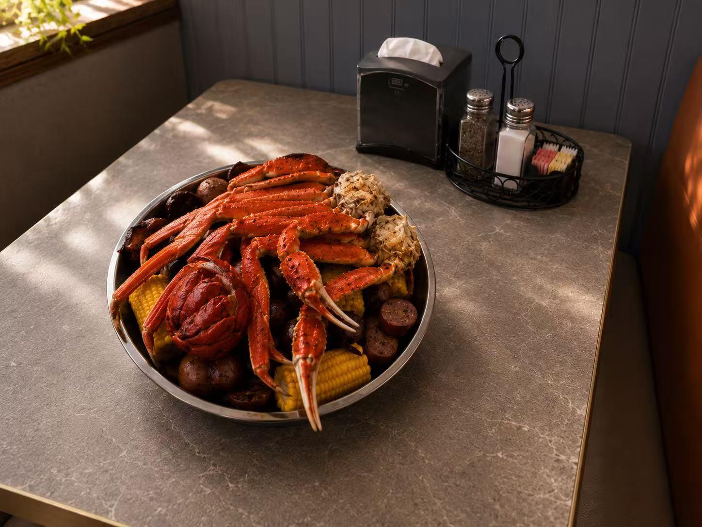 Seafood Boil Platter at Rig Shack Restaurant, Asian Seafood Restaurant in Odessa