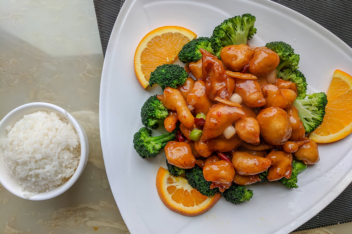 Orange Chicken at Rocky Mount Ace Buffet，a Chinese Buffet Restaurant in Rocky Mount