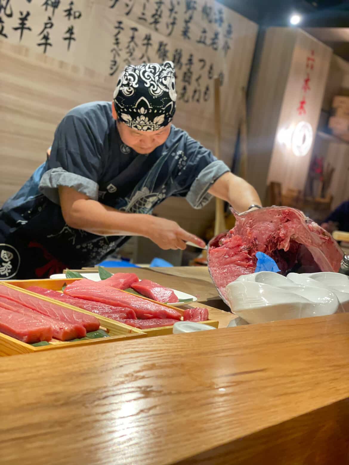 Chef Preparing Tuna