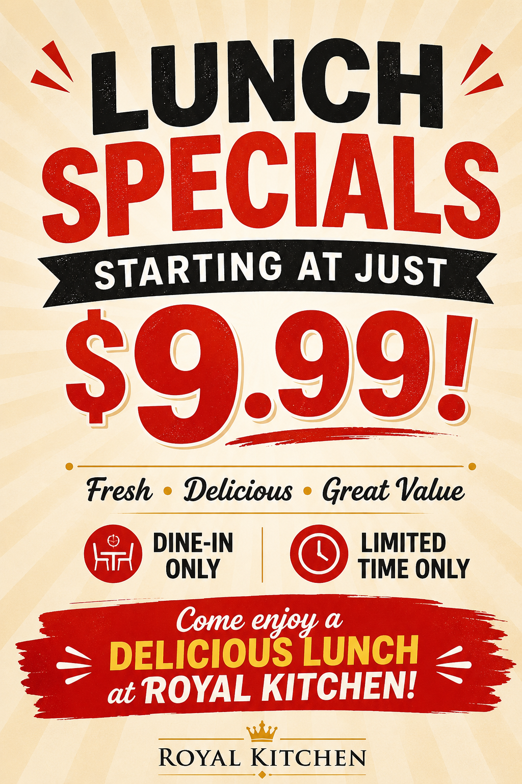 Restaurant Promotion Notice