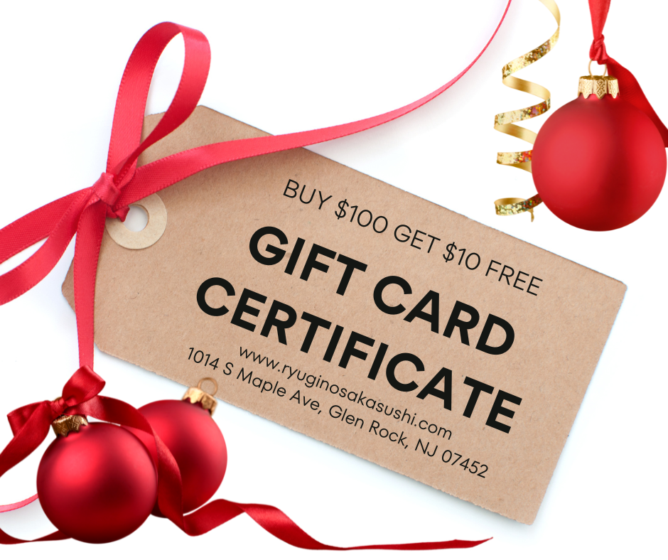 Buy $100 Get $10 Free Gift Card Certificate.”