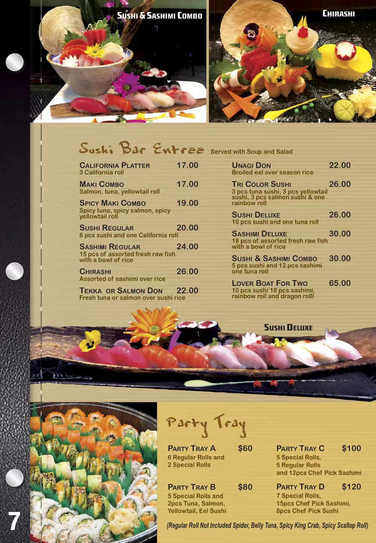 Restaurant menu 11, detailed description provided below