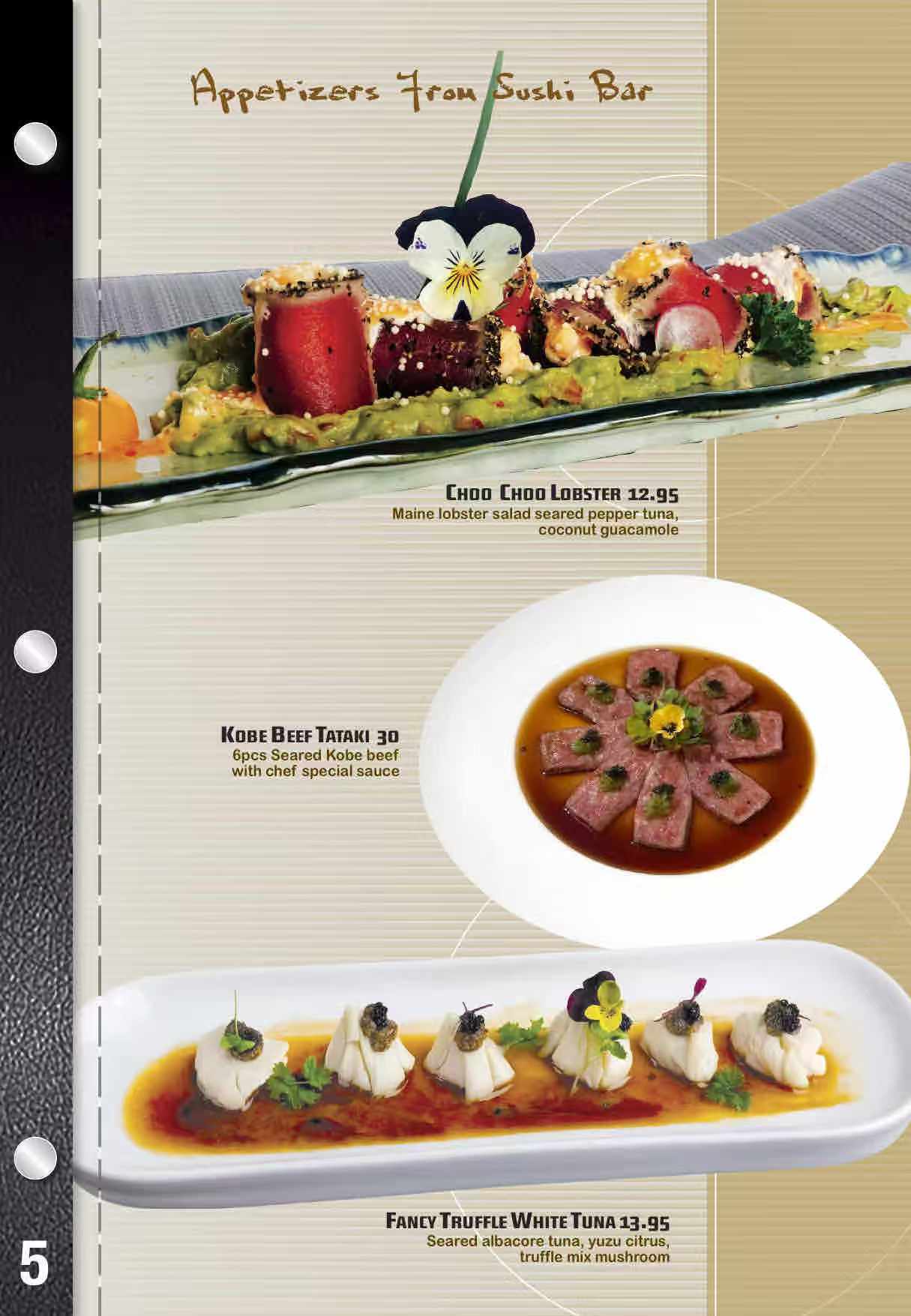 Restaurant menu 6, detailed description provided below