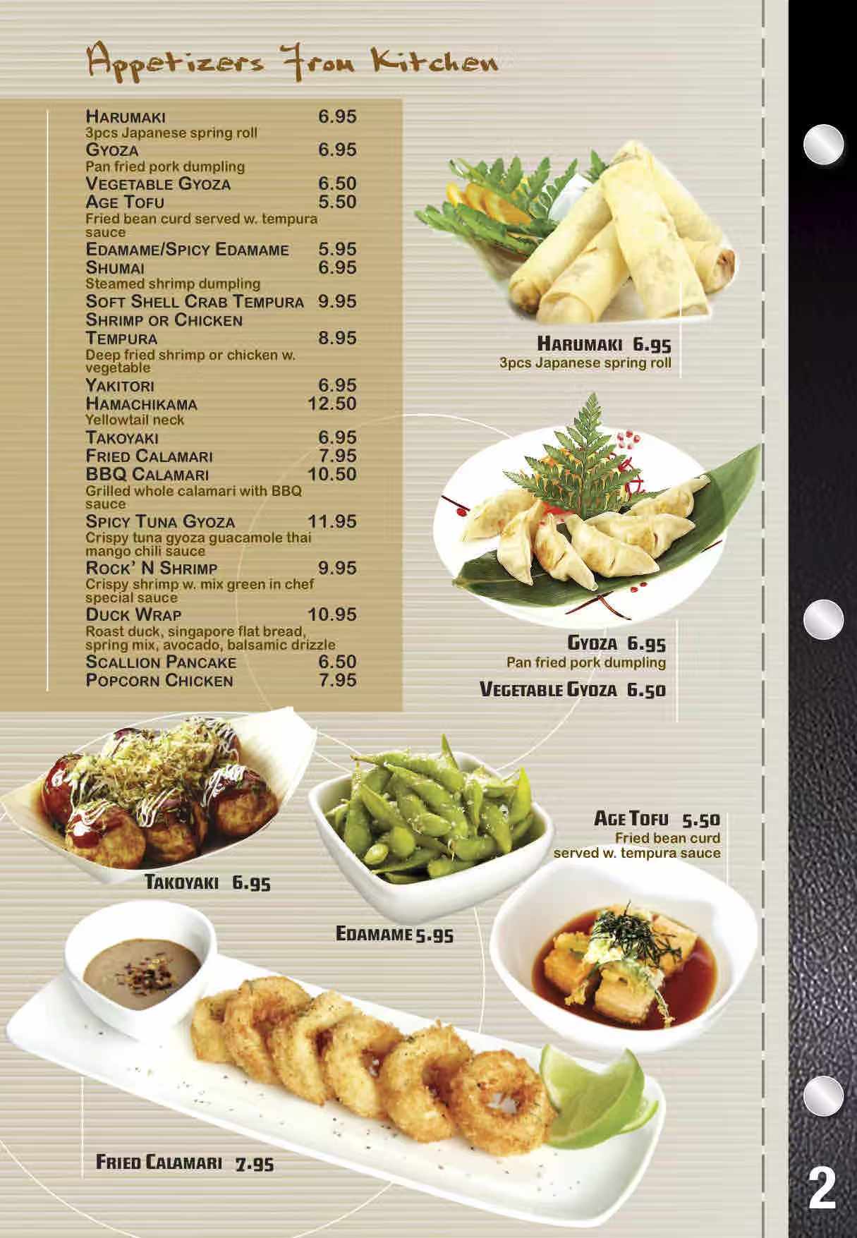 Restaurant menu 3, detailed description provided below