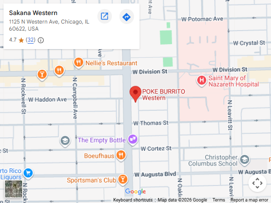Location, 1125 N Western Ave, Chicago, IL 60622, United States
