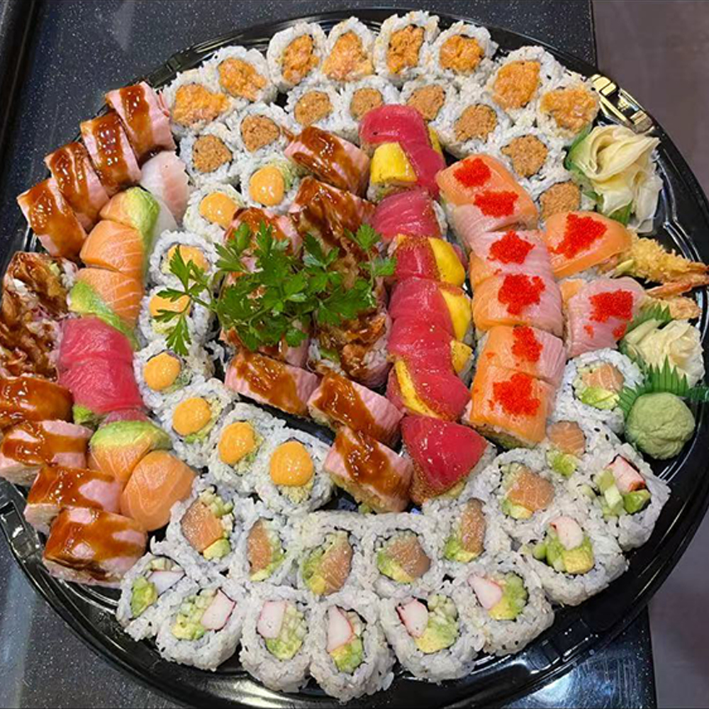 Sushi roll platter from Sake Sushi, a Japanese restaurant in Jacksonville