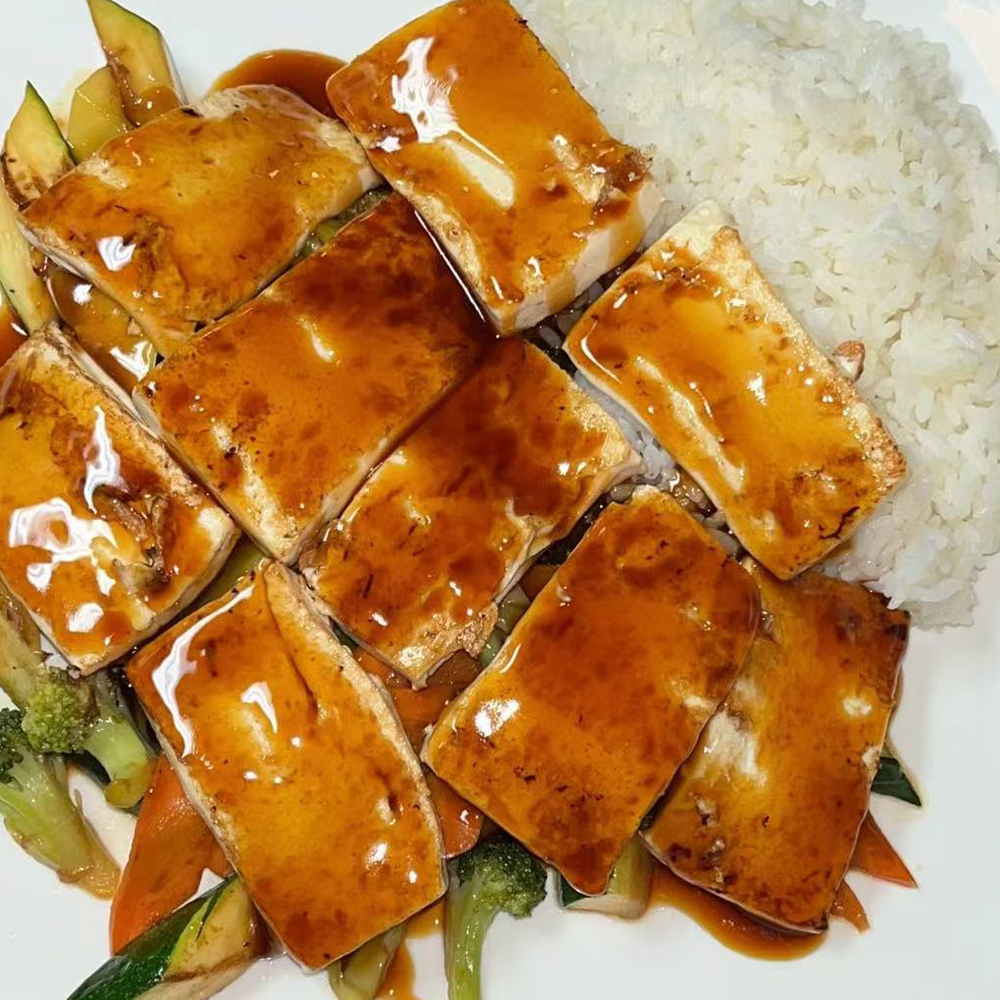 Tofu teriyaki from Sake Sushi, a Japanese restaurant in Jacksonville