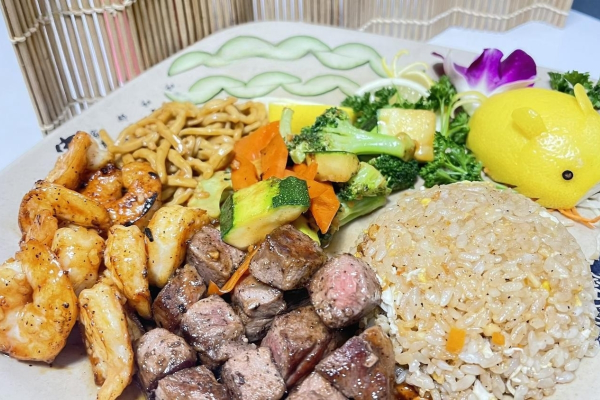 Grilled steak shrimp set with fried rice and mixed veggies at Sakura Sushi & Hibachi, a Japanese Restaurant in Kapolei