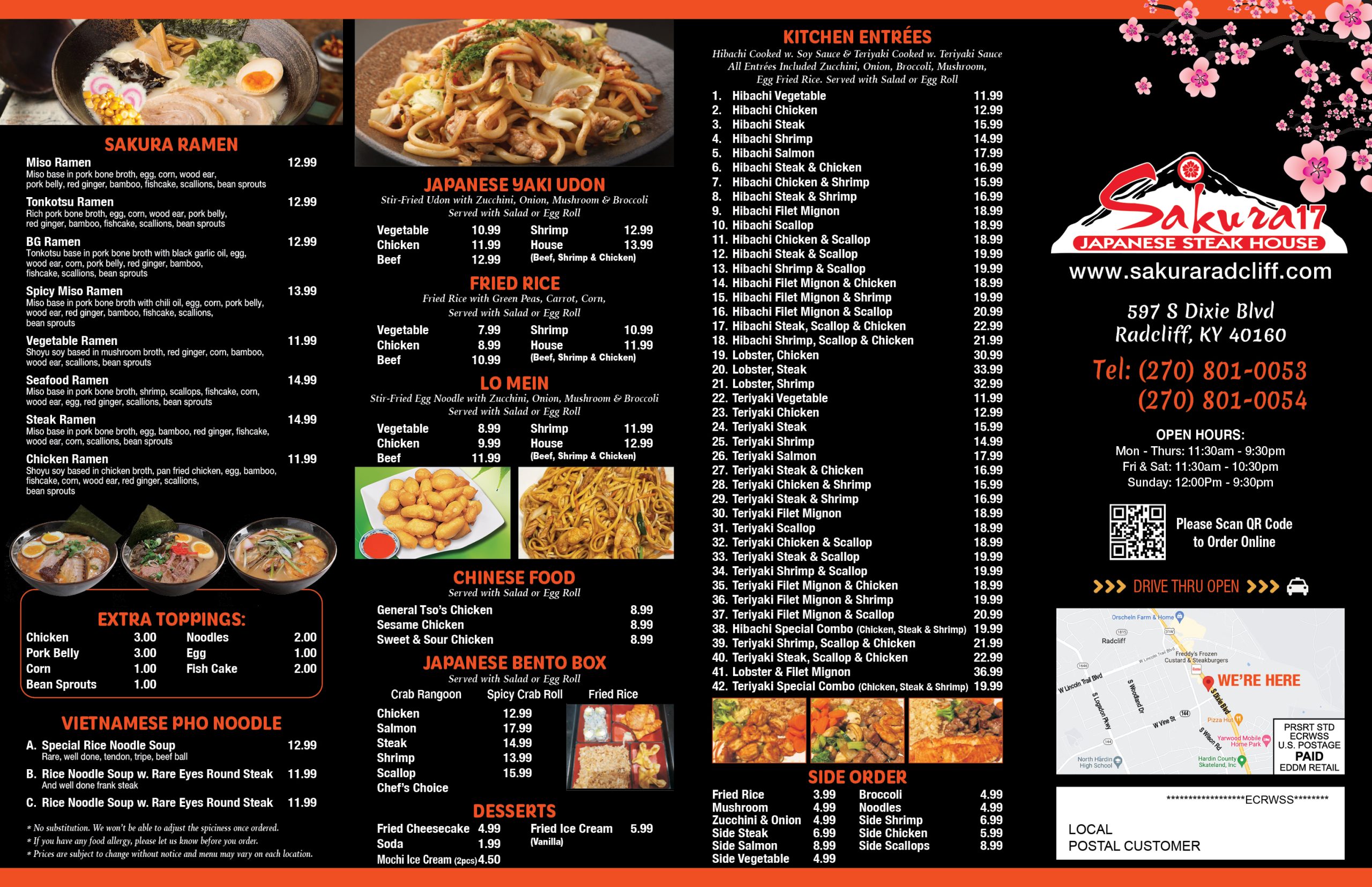 Sakura 17 Japanese Steak House Online Order Radcliff KY