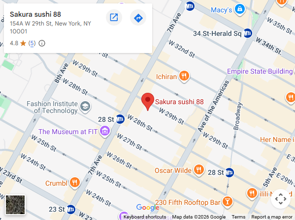 Location, 154A W 29th St, New York, NY 10001